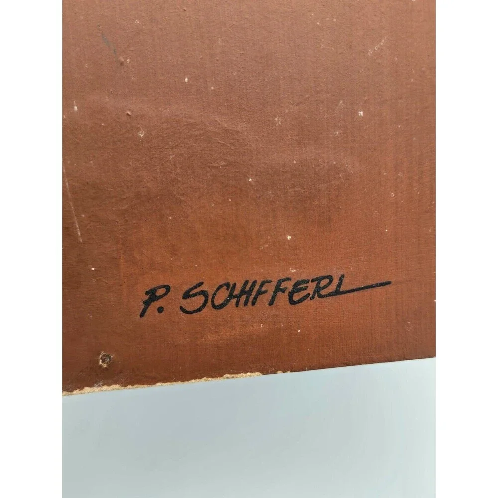 VTG Schifferl Midwest Cannon Falls Wood Cat Wall‎ Shelf Good Kitty Folk Art Farm